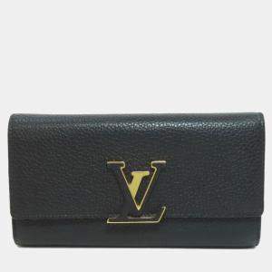 Louis Vuitton Capucines Noir Taurillon Leather Long Wallet