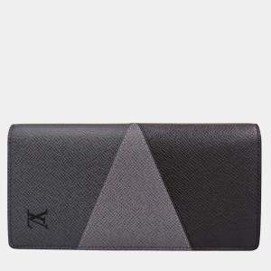 Louis Vuitton Plaza NM Grey Taiga Leather Long Wallet