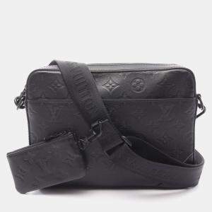 Pre Owned Louis Vuitton Duo Monogram Shadow Leather Shoulder Bag