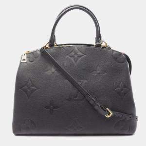 Pre Owned Louis Vuitton Grand Palais MM Noir Monogram Empreinte Leather Tote Bag