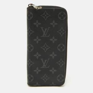 Louis Vuitton Monogram Eclipse Canvas Zippy Wallet Vertical