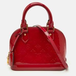 Louis Vuitton Rouge Grenadine Monogram Vernis Alma BB Bag