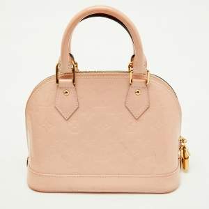 Pre Owned Louis Vuitton Rose Angelique Monogram Vernis Alma BB Bag