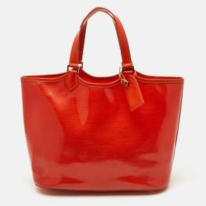 Louis Vuitton Mandarin Orange Vinyl Epi Leather Plage Lagoon Bay GM Bag