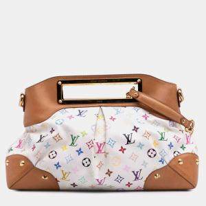 Pre Owned Louis Vuitton White Monogram Multicolore Judy GM