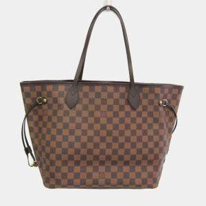Pre Owned Louis Vuitton Damier Neverfull MM Tote Bag Ebene