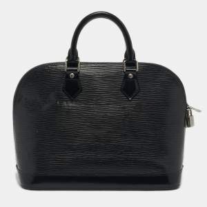 Pre Owned Louis Vuitton Black Epi Leather Alma PM Bag