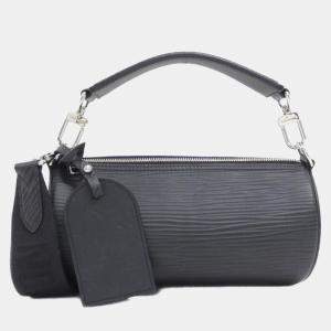 Pre Owned Louis Vuitton Soft Polochon PM Black Epi Leather Shoulder Bag