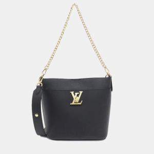 Pre Owned Louis Vuitton Rock & Walk Black Leather Shoulder Bag