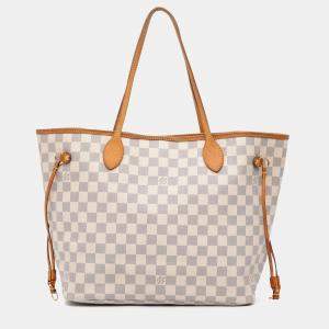 Louis Vuitton White Damier Azur Neverfull MM