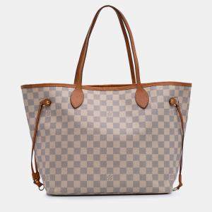 Louis Vuitton White Damier Azur Neverfull MM