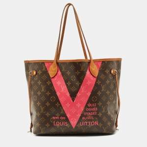 Pre Owned Louis Vuitton Monogram Canvas Cities V Neverfull MM Bag