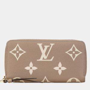 Louis Vuitton Beige Monogram Giant Empreinte Zippy Wallet