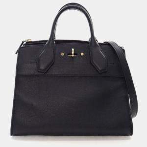 Pre Owned Louis Vuitton City Steamer PM Black Calfskin Tote Bag