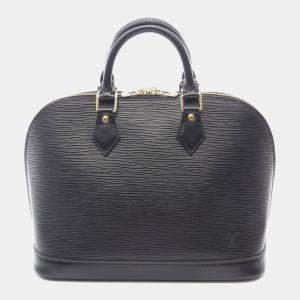 Louis Vuitton Alma Handbag Epi Leather Black