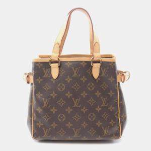 Pre Owned Louis Vuitton Batignolles Brown Monogram Canvas and Leather Shoulder Bag