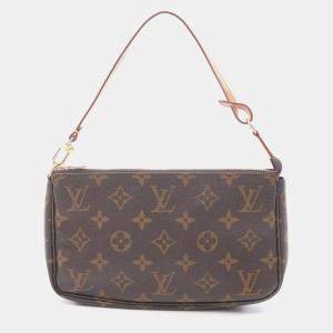 Louis Vuitton Pochette Accessoires Handbag Monogram Canvas Brown