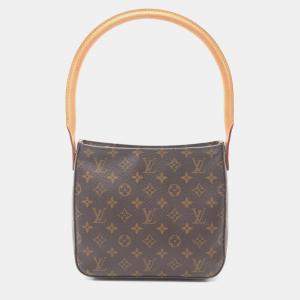 Pre Owned Louis Vuitton Looping MM Brown Monogram Canvas Shoulder Bag