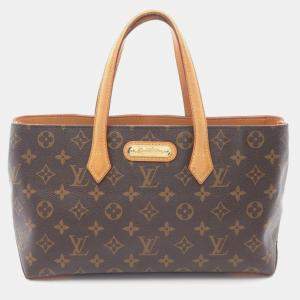 Pre Owned Louis Vuitton Wilshire PM Brown Monogram Canvas Tote