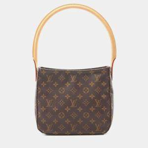 Pre Owned Louis Vuitton Looping MM Brown Monogram Canvas Shoulder Bag