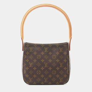 Pre Owned Louis Vuitton Looping MM Brown Monogram Canvas Shoulder Bag