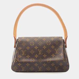 Pre Owned Louis Vuitton Looping Mini Brown Monogram Canvas Shoulder Bag