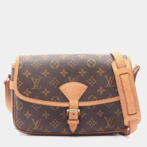 Pre Owned Louis Vuitton Sologne Brown Monogram Canvas Shoulder Bag
