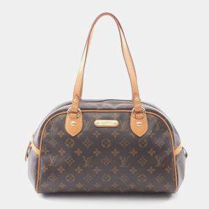 Pre Owned Louis Vuitton Montorgueil PM Brown Monogram Canvas Shoulder Bag