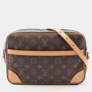 Pre Owned Louis Vuitton Trocadero 27 Brown Monogram Canvas Crossbody Bag