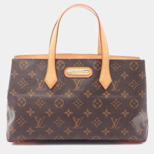 Pre Owned Louis Vuitton Wilshire PM Brown Monogram Canvas Tote Bag