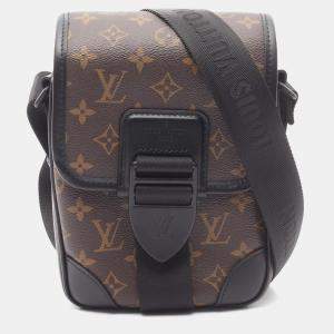 Pre Owned Louis Vuitton Archy Messenger Brown Monogram Macassar Canvas Crossbody Bag