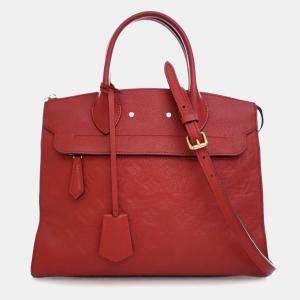Louis Vuitton Red Monogram Empreinte Pont Neuf MM