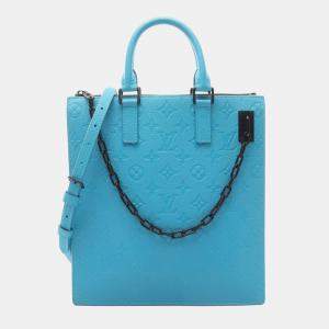 Louis Vuitton Blue Monogram Taurillon Sac Plat