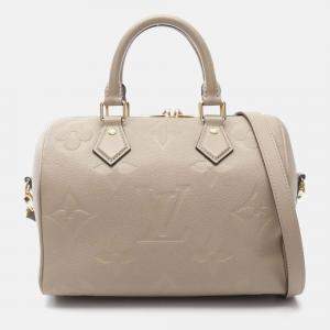 Louis Vuitton Speedy Bandouliere 25 Tourterelle Monogram Empreinte Leather Handbag