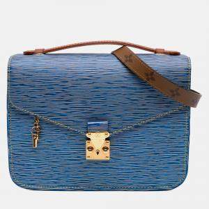 Louis Vuitton Blue Brown Epi Denim Pochette Metis