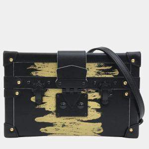 Louis Vuitton Black Leather Golden Light Petite Malle