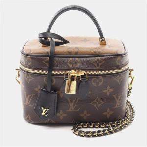 Pre Owned Louis Vuitton Vanity PM Monogram Reverse Canvas Leather Handbag