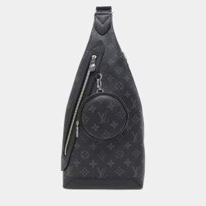 Pre Owned Louis Vuitton Duo Sling Monogram Eclipse Shoulder Bag