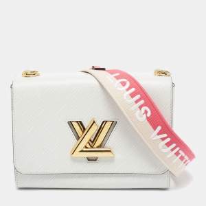 Louis Vuitton White Epi Leather Twist MM Bag