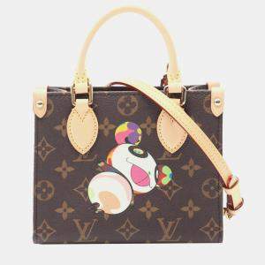 Pre Owned Louis Vuitton Brown Takashi Murakami Monogram Panda OnTheGo BB Bag