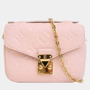 Louis Vuitton Pink Monogram Empreinte Micro Pochette Metis