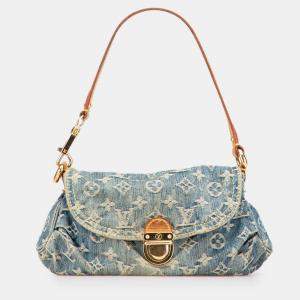 Louis Vuitton Blue Monogram Denim Mini Pleaty