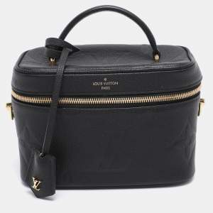 Pre Owned Louis Vuitton Black Monogram Empreinte Vanity PM Bag