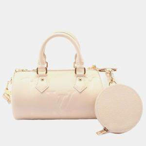 Louis Vuitton Papillon Bb Handbag Leather Monogram Empreinte Ivory