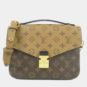 Pre Owned Louis Vuitton Pochette Metis MM Brown Monogram Reverse Shoulder Bag