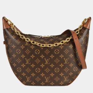 Pre Owned Louis Vuitton Loop Brown Monogram Reverse Canvas Hobo Bag