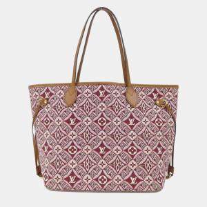Pre Owned Louis Vuitton Neverfull Jacquard Canvas Handbag