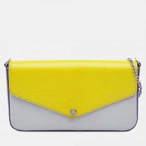 Pre Owned Louis Vuitton Yellow Epi Tricolor Pochette Felicie