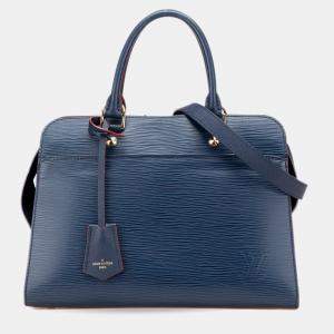 Pre Owned Louis Vuitton Blue Epi Vaneau MM Bag