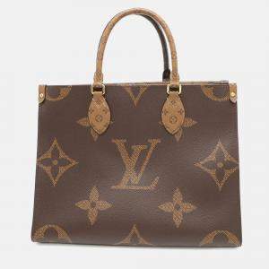 Louis Vuitton Onthego Red Monogram Monogram Reverse Canvas Monogram Giant Size MM